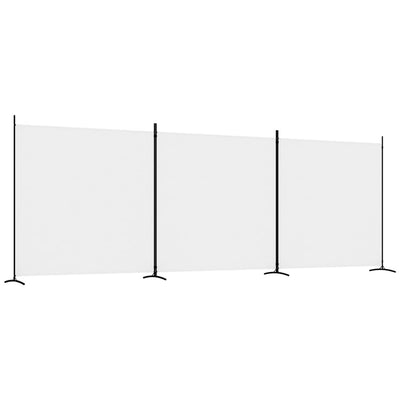 vidaXL 3-panels rumdeler 525x180 cm stof hvid