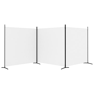 vidaXL 3-panels rumdeler 525x180 cm stof hvid