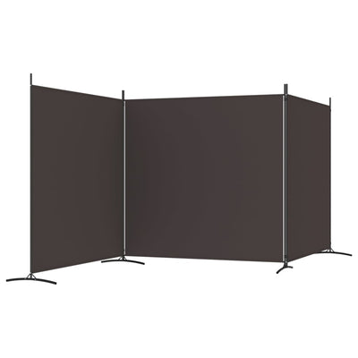 3-panels rumdeler 525x180 cm stof brun