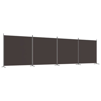 vidaXL 4-panels rumdeler 698x180 cm stof brun