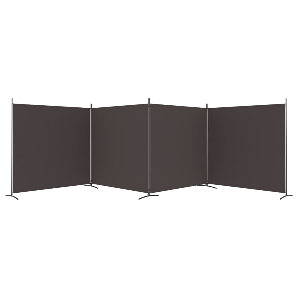 vidaXL 4-panels rumdeler 698x180 cm stof brun