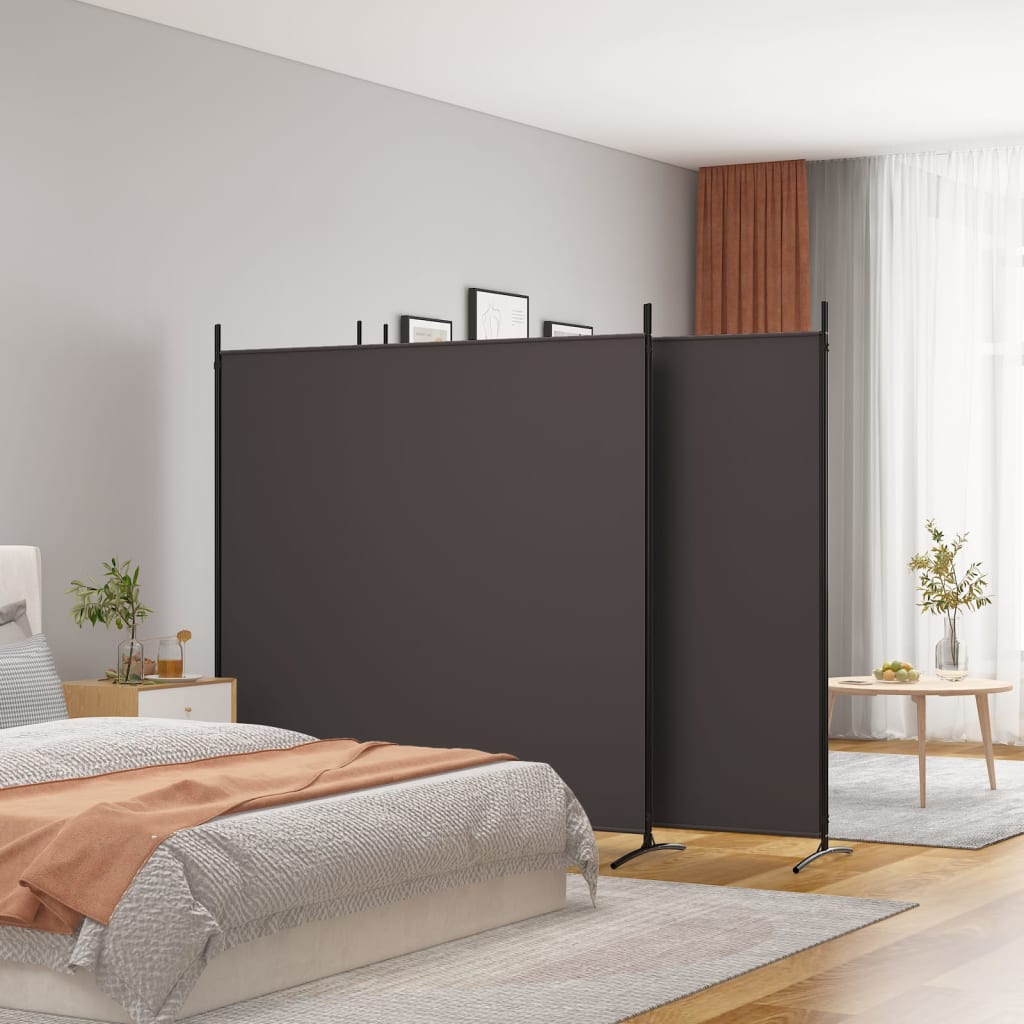 vidaXL 4-panels rumdeler 698x180 cm stof brun