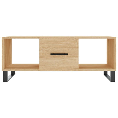 sofabord 102x50x40 cm konstrueret træ sonoma-eg