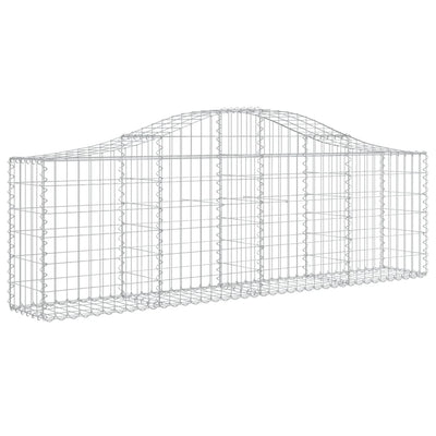 buede gabionkurve 3 stk. 200x30x60/80 cm galvaniseret jern