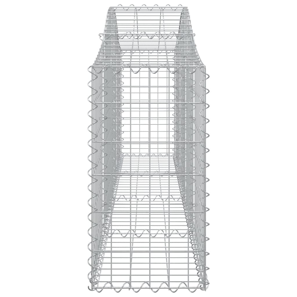 buede gabionkurve 3 stk. 200x30x60/80 cm galvaniseret jern