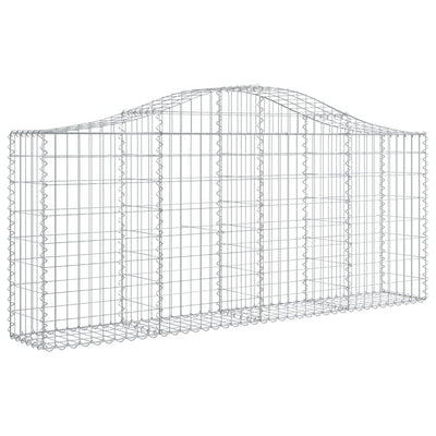 buede gabionkurve 6 stk. 200x30x80/100 cm galvaniseret jern