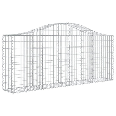 buede gabionkurve 9 stk. 200x30x80/100 cm galvaniseret jern