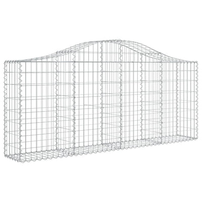 buede gabionkurve 30 stk. 200x30x80/100 cm galvaniseret jern