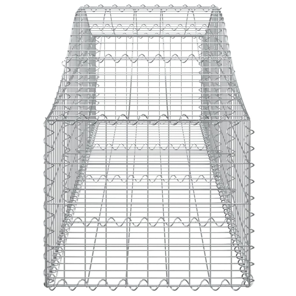 buede gabionkurve 3 stk. 200x50x40/60 cm galvaniseret jern