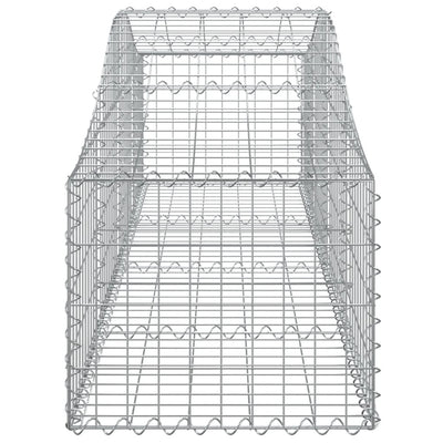 buede gabionkurve 3 stk. 200x50x40/60 cm galvaniseret jern