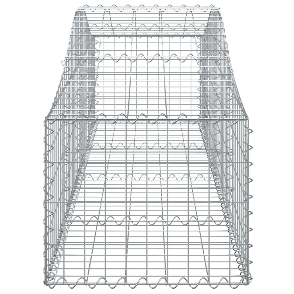 buede gabionkurve 4 stk. 200x50x40/60 cm galvaniseret jern