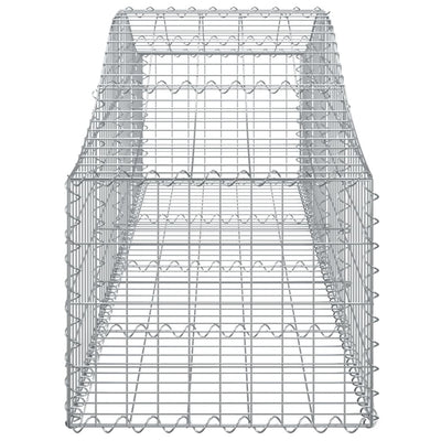 buede gabionkurve 4 stk. 200x50x40/60 cm galvaniseret jern