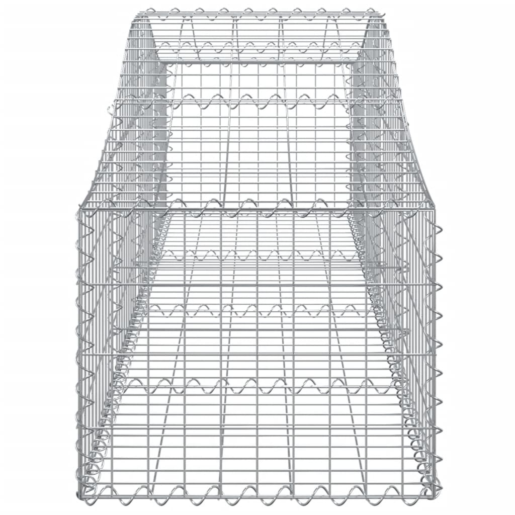 buede gabionkurve 5 stk. 200x50x40/60 cm galvaniseret jern