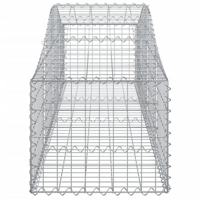 buede gabionkurve 5 stk. 200x50x40/60 cm galvaniseret jern