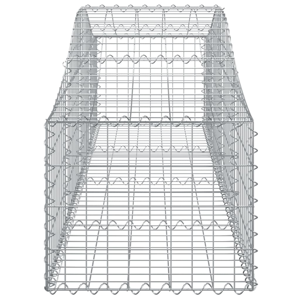 buede gabionkurve 6 stk. 200x50x40/60 cm galvaniseret jern