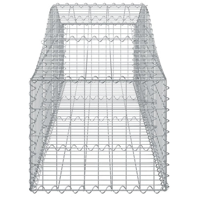 buede gabionkurve 6 stk. 200x50x40/60 cm galvaniseret jern