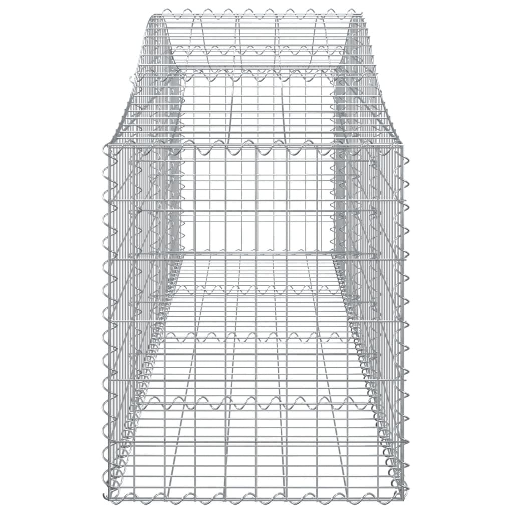 buede gabionkurve 4 stk. 200x50x60/80 cm galvaniseret jern