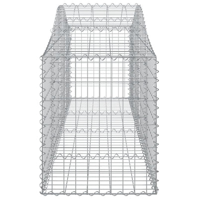 buede gabionkurve 4 stk. 200x50x60/80 cm galvaniseret jern