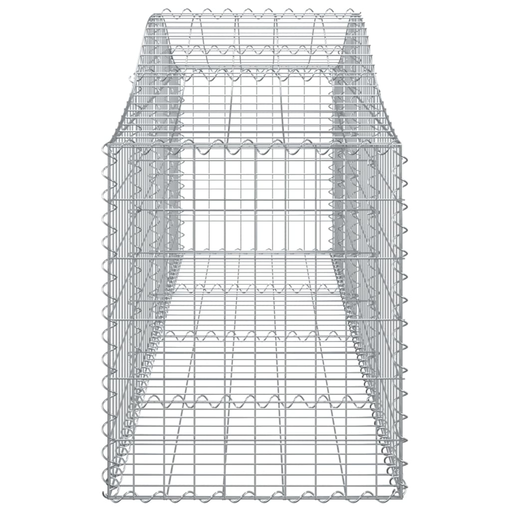 buede gabionkurve 5 stk. 200x50x60/80 cm galvaniseret jern