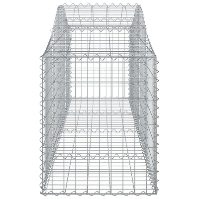 buede gabionkurve 5 stk. 200x50x60/80 cm galvaniseret jern