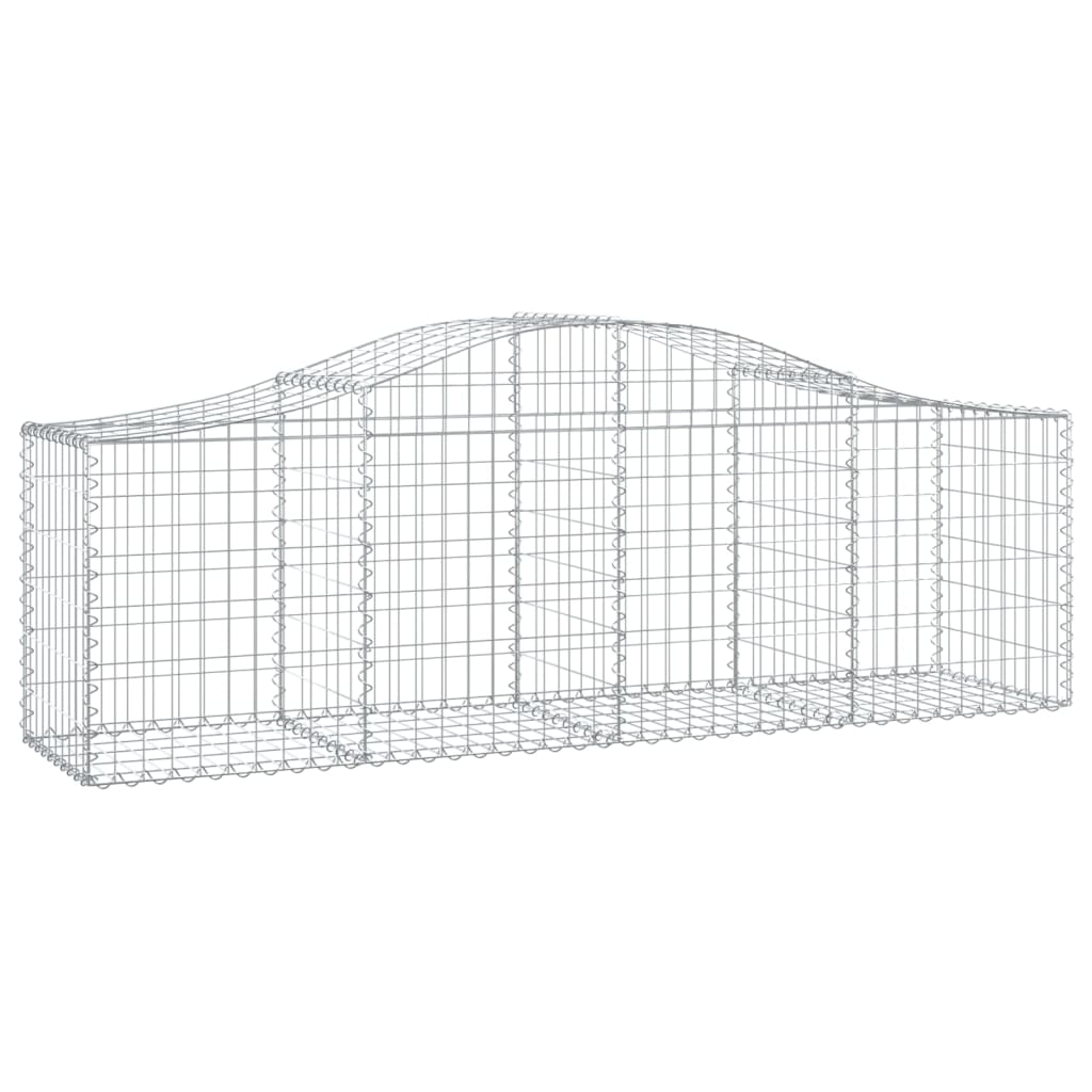 buede gabionkurve 6 stk. 200x50x60/80 cm galvaniseret jern