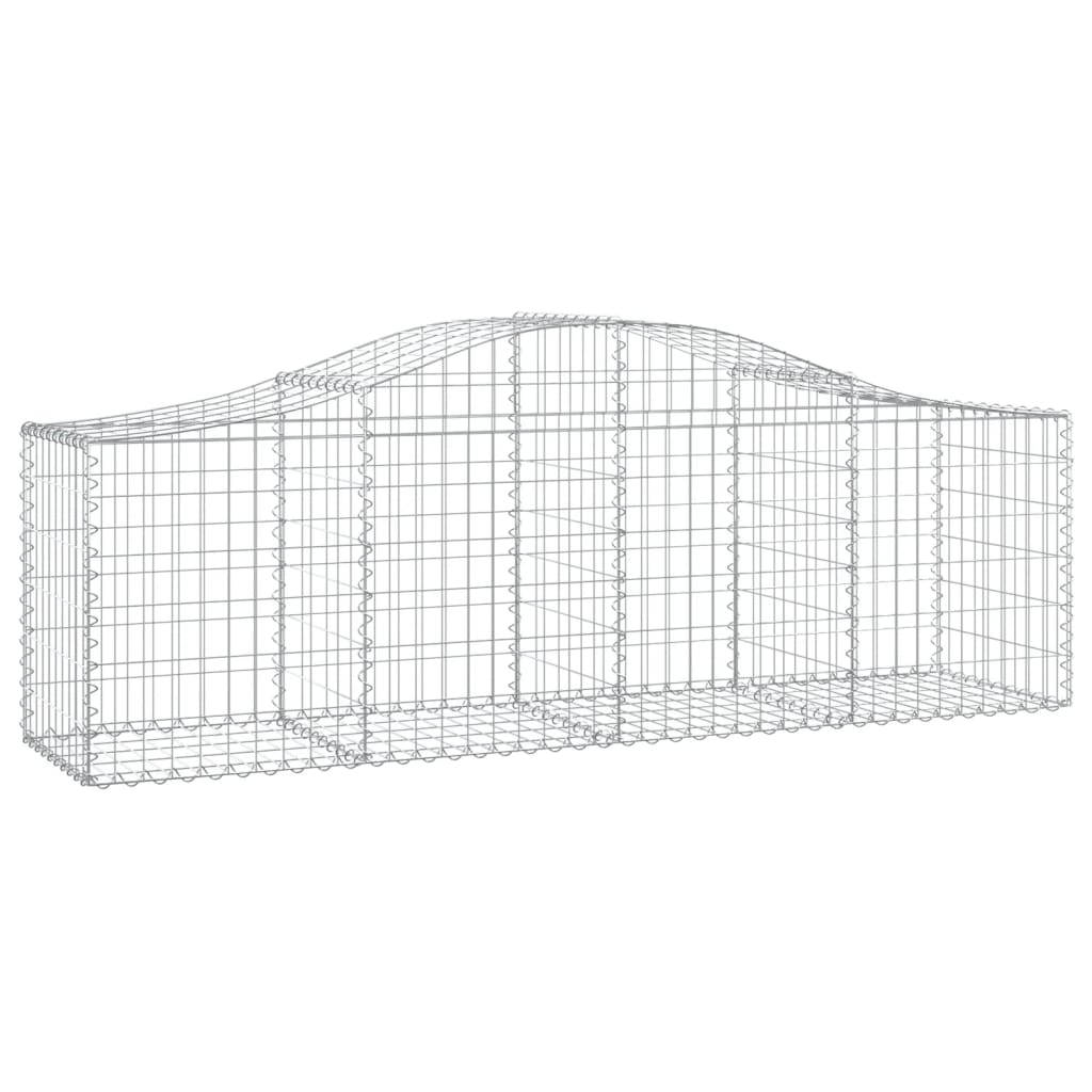 buede gabionkurve 8 stk. 200x50x60/80 cm galvaniseret jern