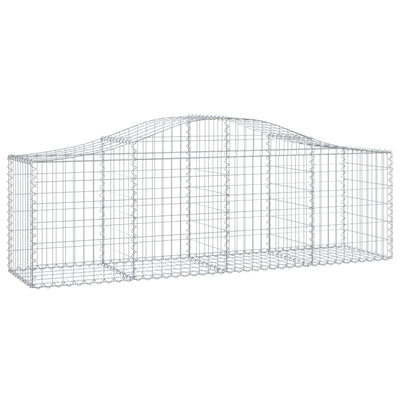 buede gabionkurve 9 stk. 200x50x60/80 cm galvaniseret jern