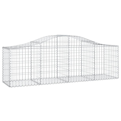 buede gabionkurve 10 stk. 200x50x60/80 cm galvaniseret jern