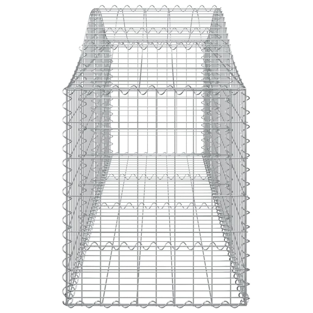 buede gabionkurve 10 stk. 200x50x60/80 cm galvaniseret jern