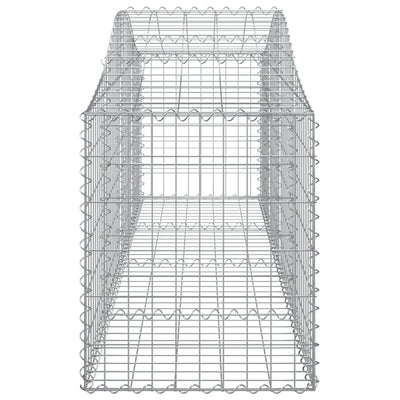 buede gabionkurve 10 stk. 200x50x60/80 cm galvaniseret jern