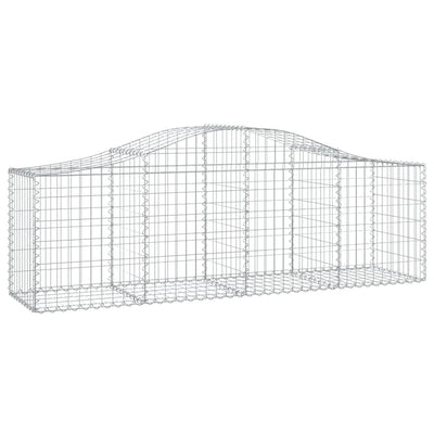 buede gabionkurve 12 stk. 200x50x60/80 cm galvaniseret jern