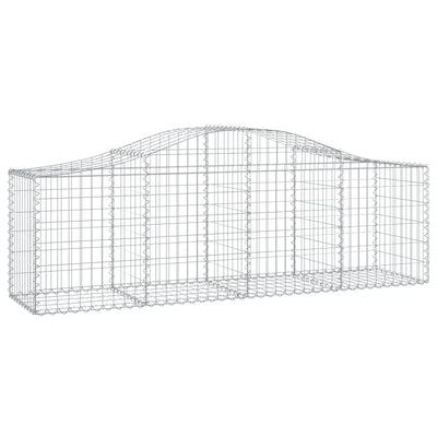 buede gabionkurve 13 stk. 200x50x60/80 cm galvaniseret jern