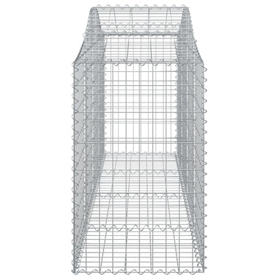 buede gabionkurve 3 stk. 200x50x80/100 cm galvaniseret jern