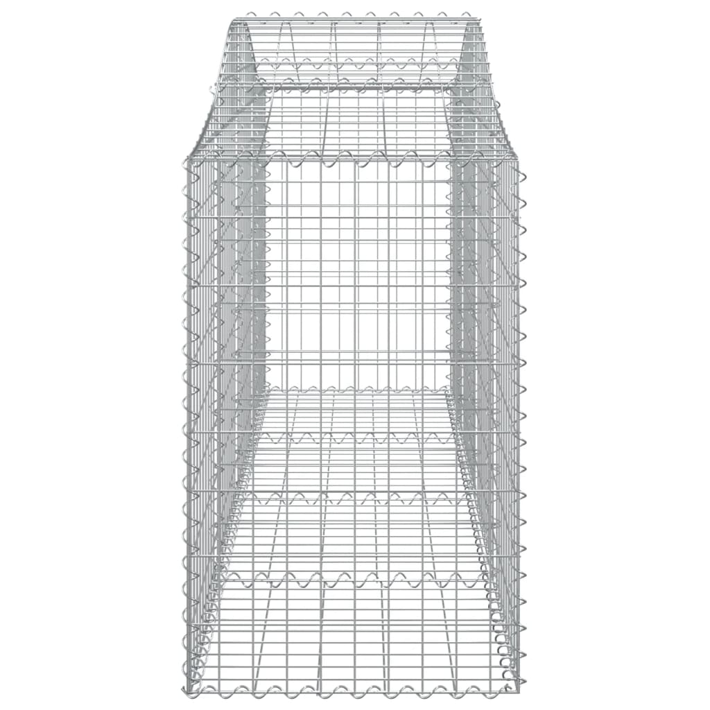 buede gabionkurve 10 stk. 200x50x80/100 cm galvaniseret jern