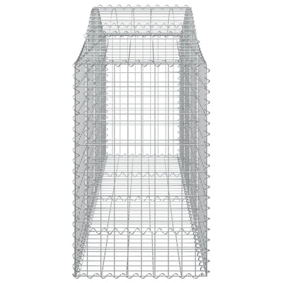 buede gabionkurve 10 stk. 200x50x80/100 cm galvaniseret jern