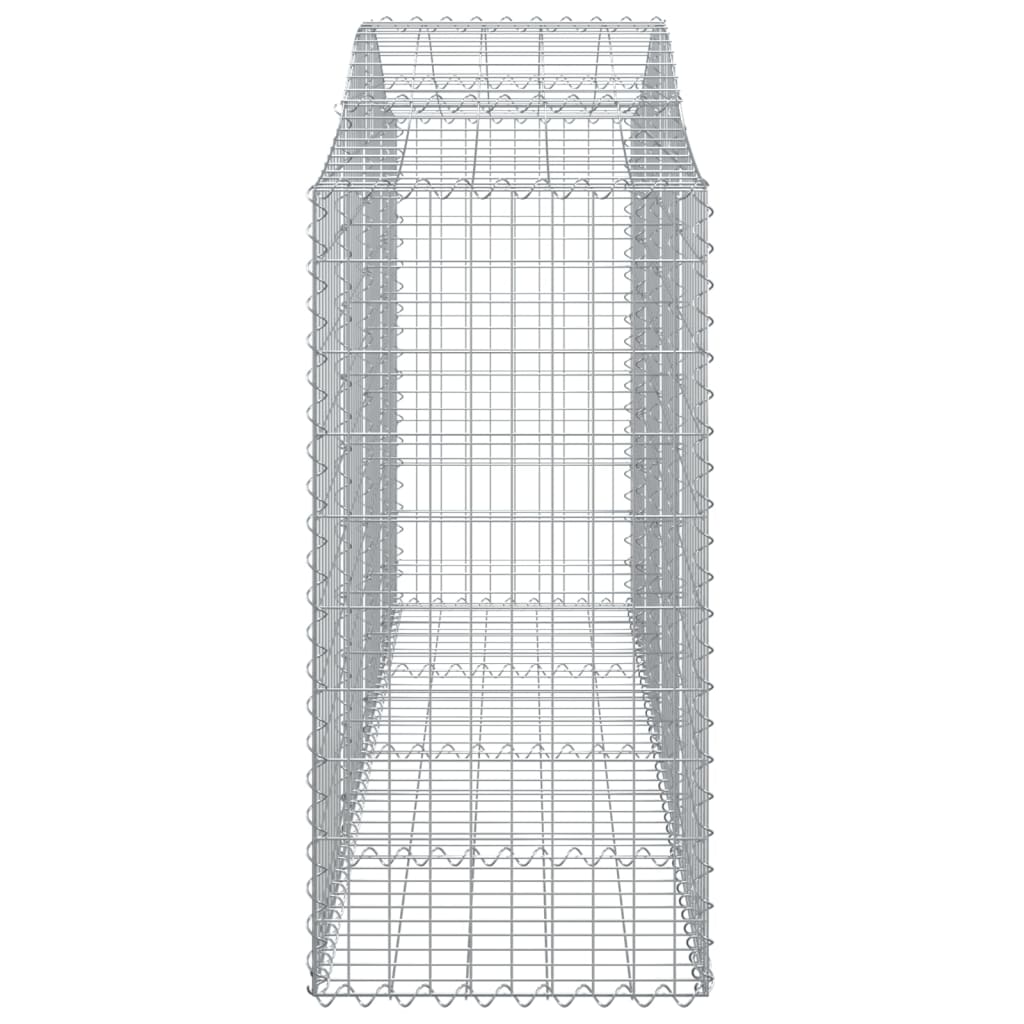 buede gabionkurve 2 stk. 200x50x100/120 cm galvaniseret jern