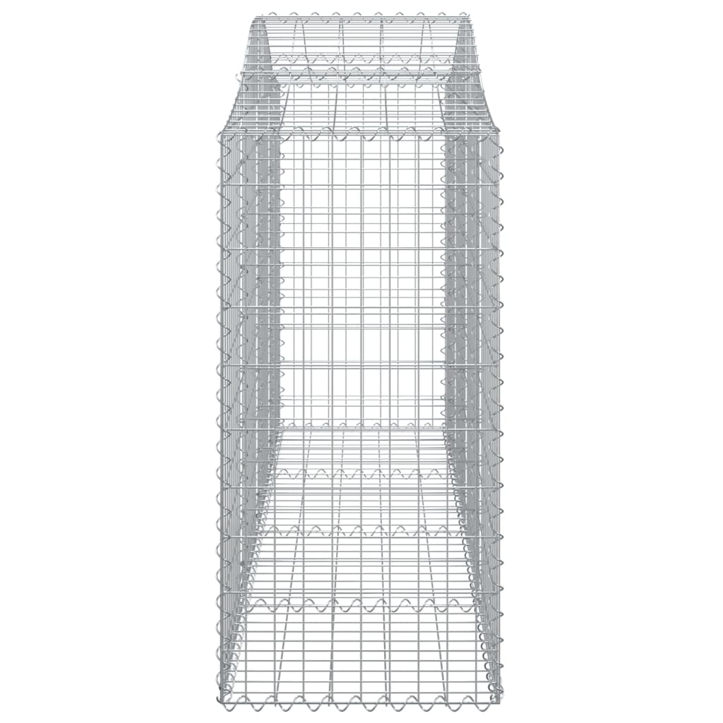 buede gabionkurve 2 stk. 200x50x120/140 cm galvaniseret jern