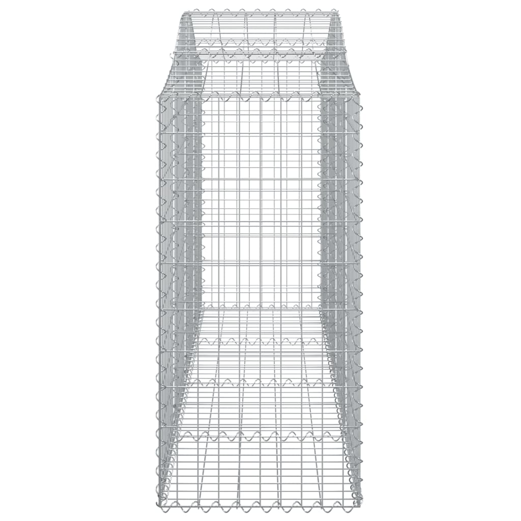 buede gabionkurve 12 stk. 200x50x120/140 cm galvaniseret jern