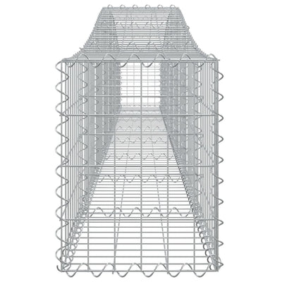 buede gabionkurve 2 stk. 400x30x40/60 cm galvaniseret jern