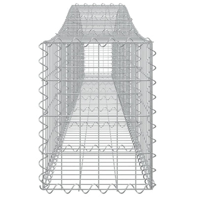 buede gabionkurve 3 stk. 400x30x40/60 cm galvaniseret jern