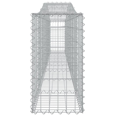 buede gabionkurve 4 stk. 400x30x60/80 cm galvaniseret jern