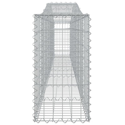 buede gabionkurve 7 stk. 400x30x60/80 cm galvaniseret jern