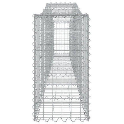 buede gabionkurve 10 stk. 400x30x60/80 cm galvaniseret jern