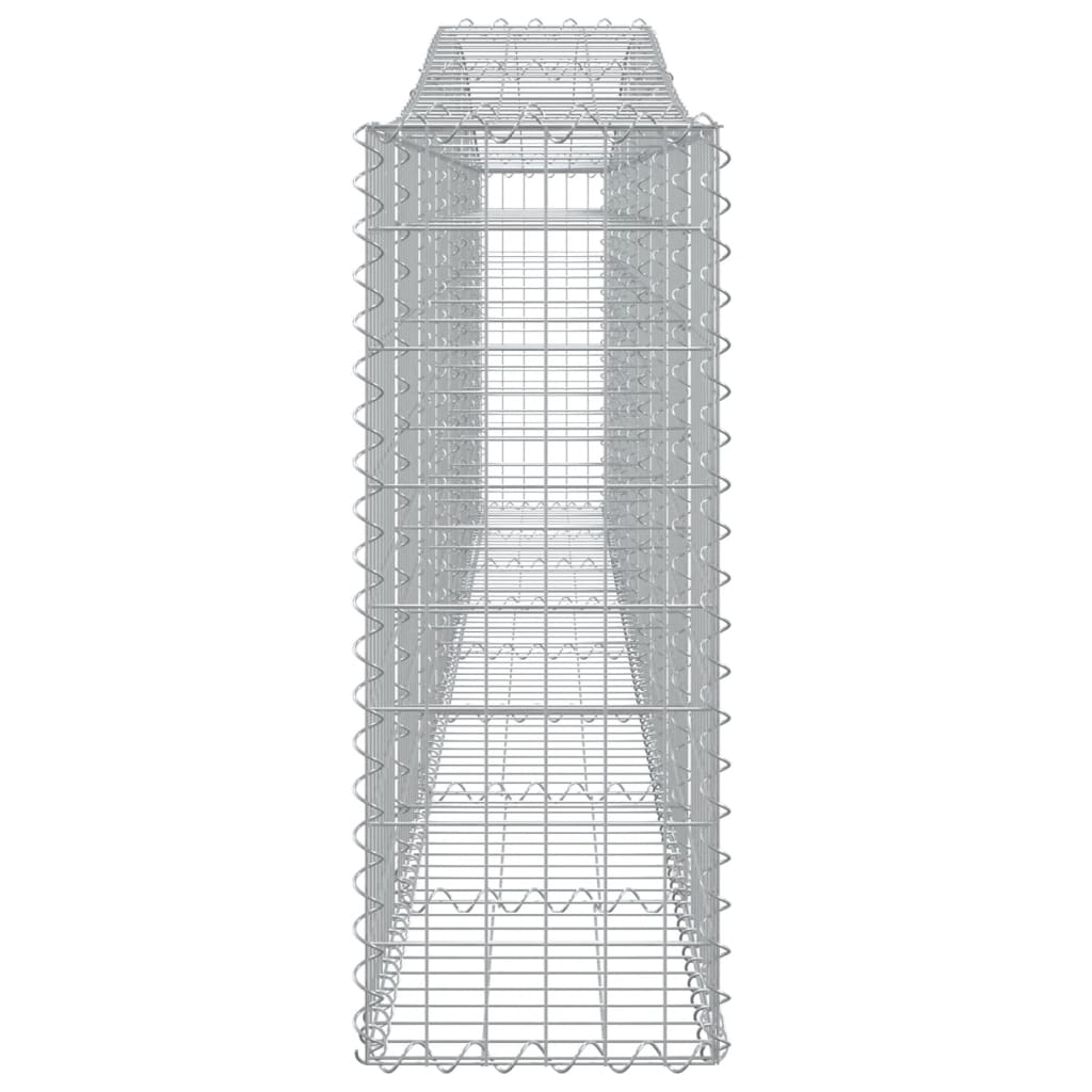 buede gabionkurve 15 stk. 400x30x80/100 cm galvaniseret jern