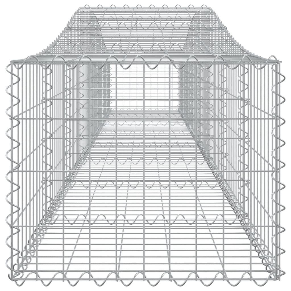 buede gabionkurve 2 stk. 400x50x40/60 cm galvaniseret jern