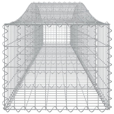 buede gabionkurve 2 stk. 400x50x40/60 cm galvaniseret jern