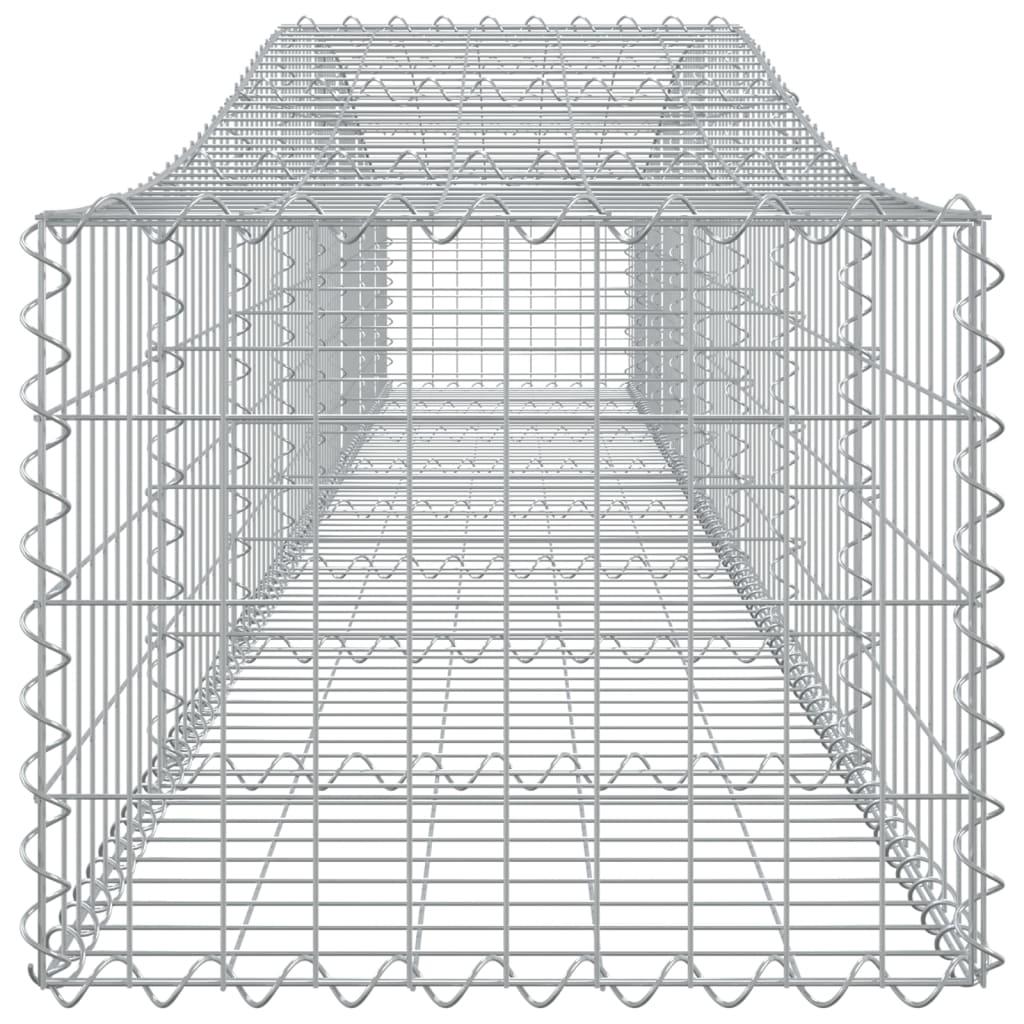 buede gabionkurve 3 stk. 400x50x40/60 cm galvaniseret jern