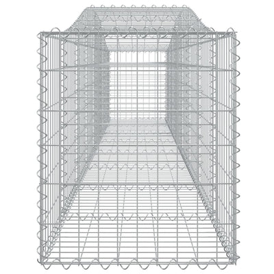 buede gabionkurve 2 stk. 400x50x60/80 cm galvaniseret jern