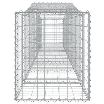 buede gabionkurve 5 stk. 400x50x60/80 cm galvaniseret jern