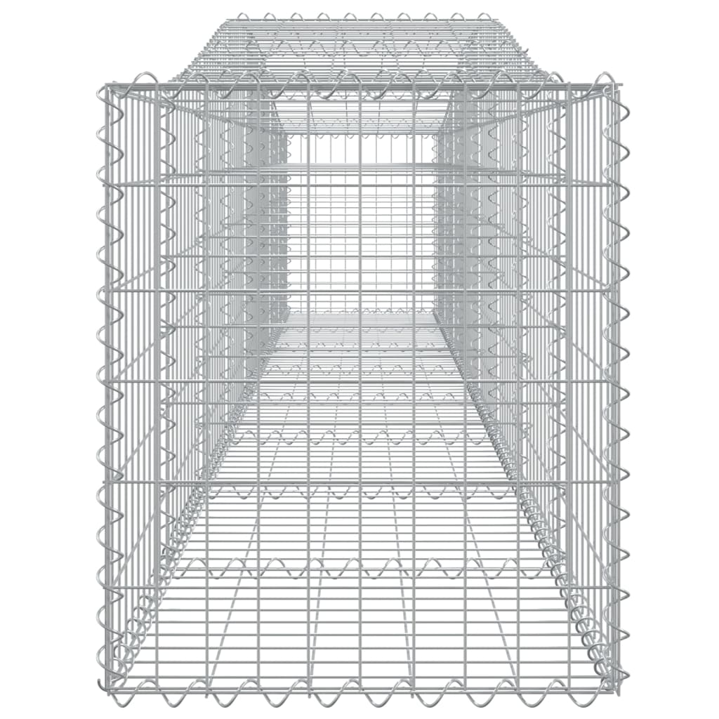 buede gabionkurve 7 stk. 400x50x60/80 cm galvaniseret jern